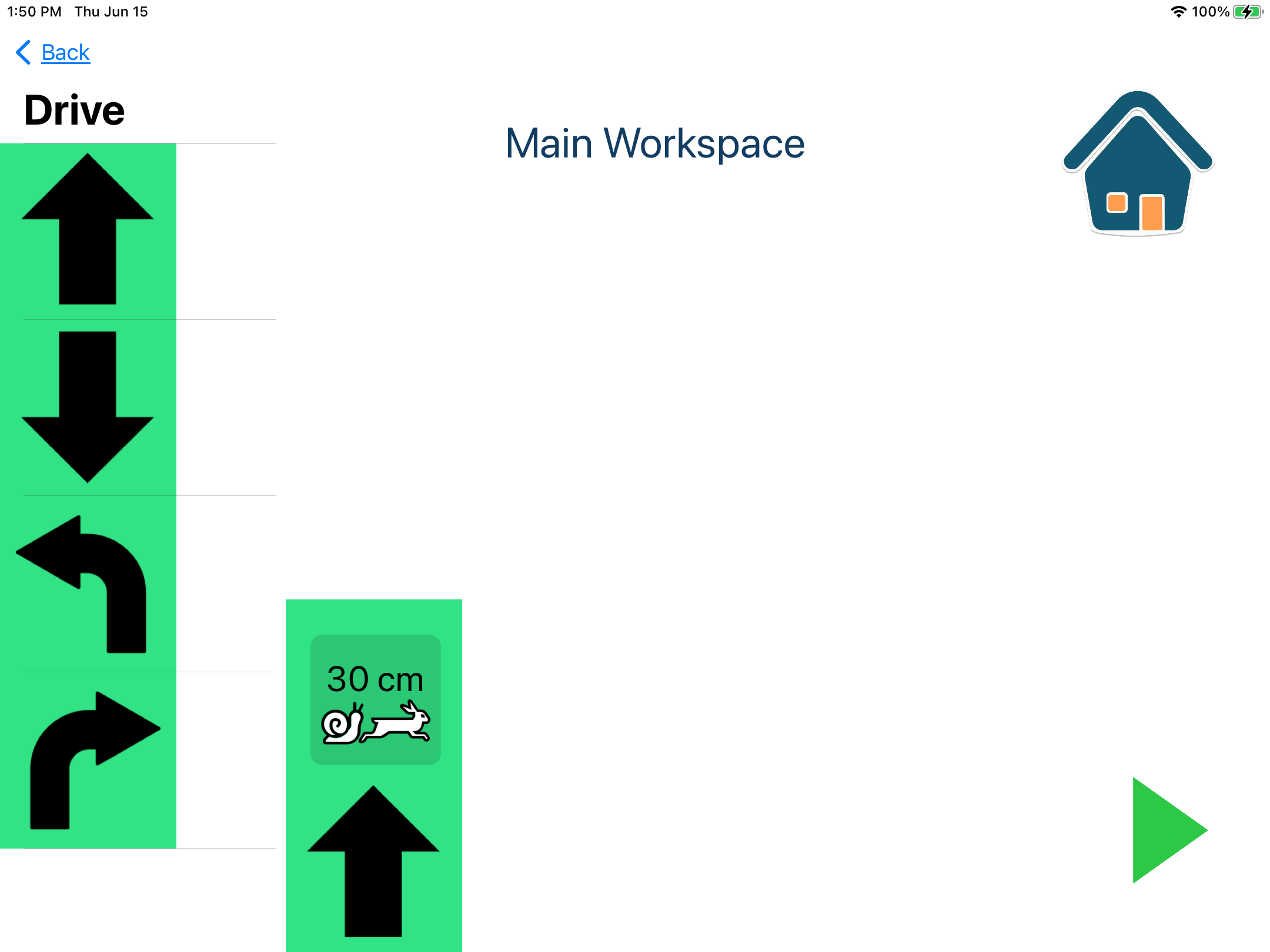 Drive Forward In Workspace