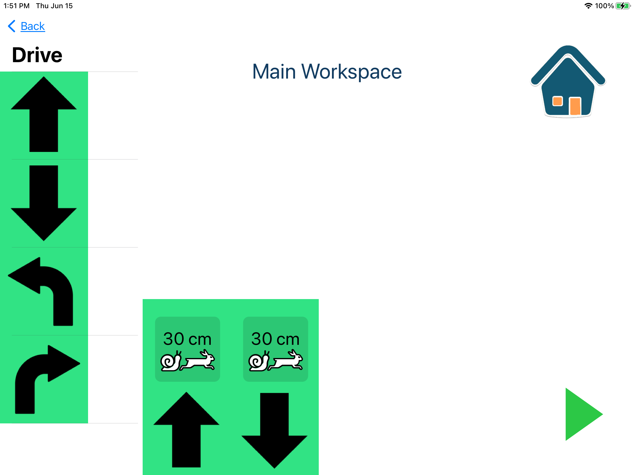 Adding Drive Backward To Workspace